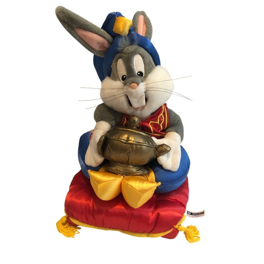 Vintage Bugs Bunny Swami Fortune Teller Talking Plush Lantern Turban 1999
